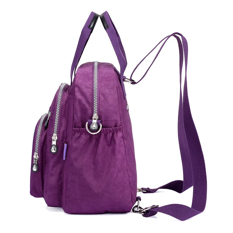 Nylon One Shoulder Crossbody Bag para mulheres, portátil, grande capacidade, mochila de viagem, bolsa de moda multifuncional, mochilas