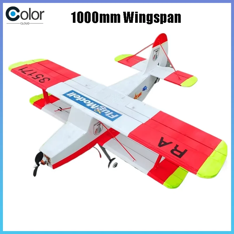 Biplano della giungla da decollo e atterraggio corto Rc con apertura alare da 1000 mm Piastra elettrica in PP ad ala fissa Modello di aereo telecomandato