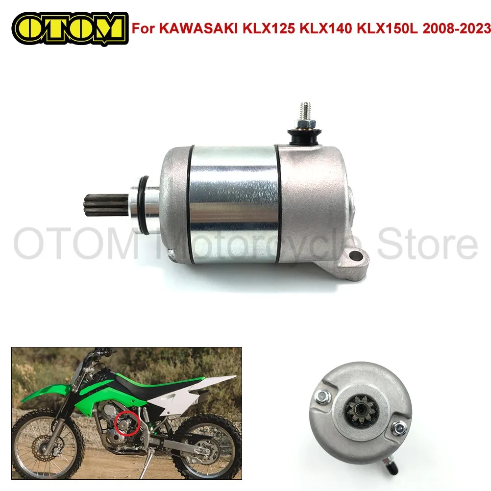 Motorcycle For KAWASAKI 2008-2023 Starter Motor Electrical Engine KLX125 KLX140 KLX140G KLX140L KLX150L 21163-0762 Accessories