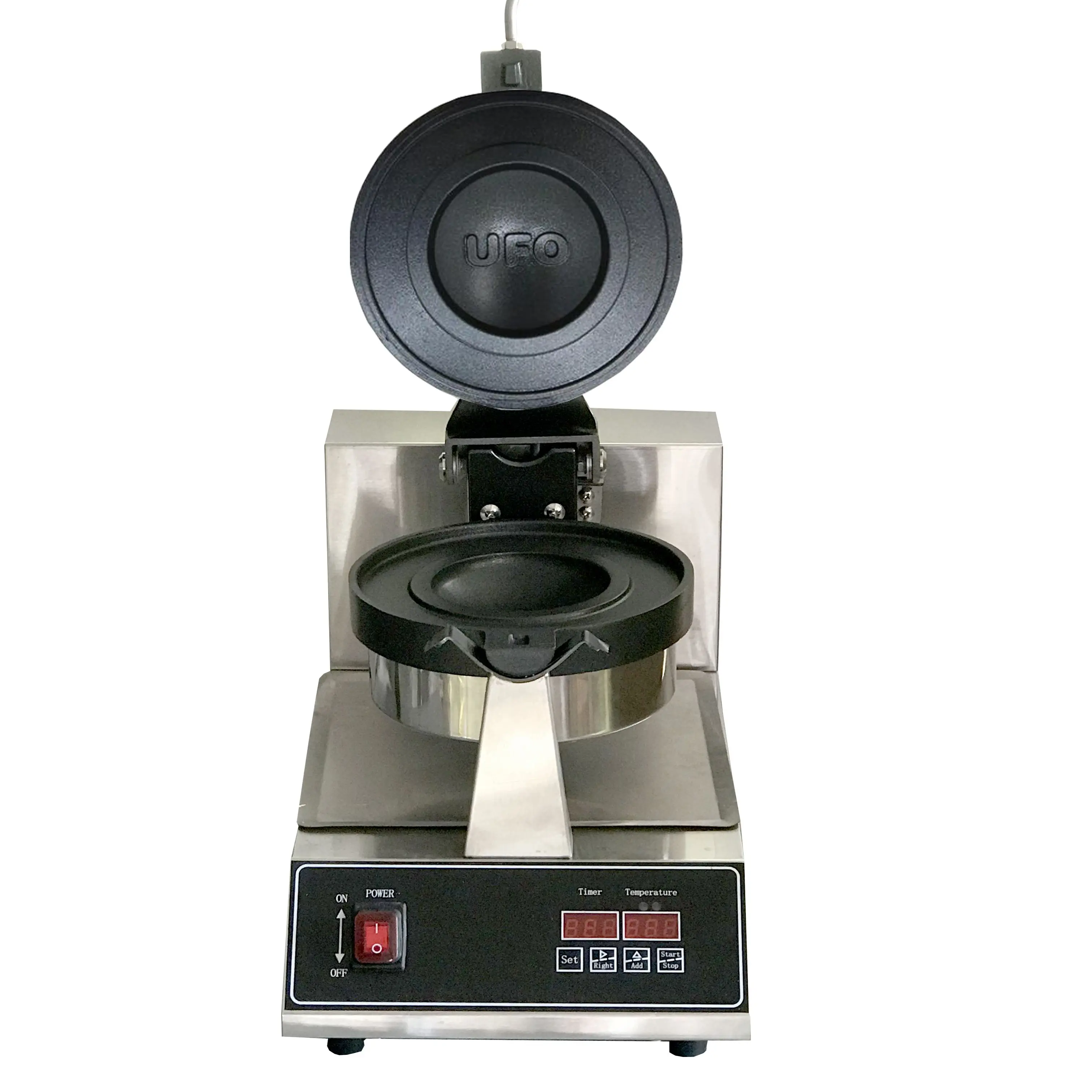 نوع رقمي مع UFO شعار همبرغر ماكينة كهربائية ساندويتش صانع الآيس كريم جيلاتو بانيني الصحافة آلة الهراء صانع