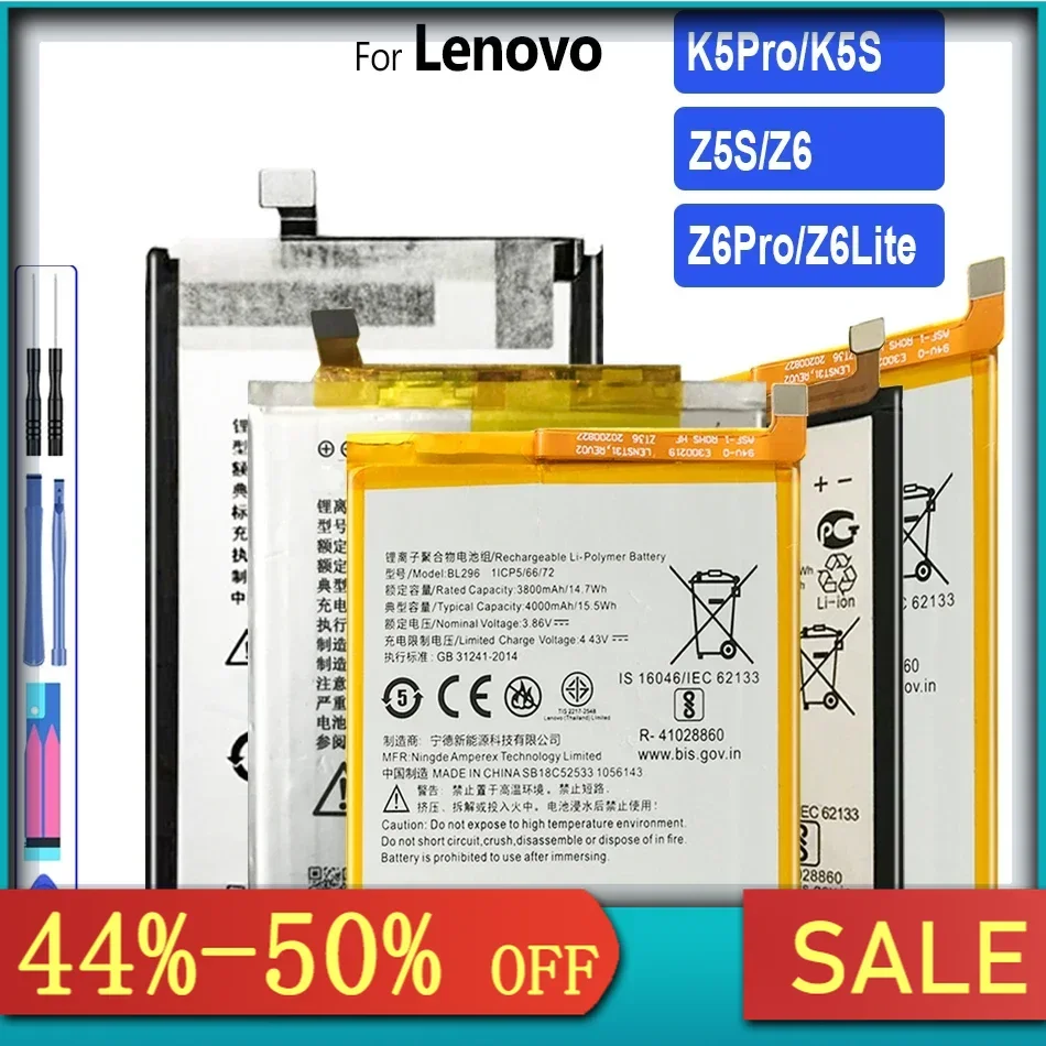 BL295 BL297 BL299 BL303 battery For Lenovo K5S L38031 K5 Pro L38111 L38041 Z6 Lite 6.3 inch Z5s L78071 Cell Phone High Quality