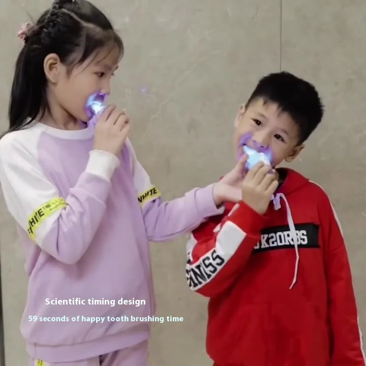 

Умный автомат на 360 градусов для детей 7-14 лет ° Звуковая электрическая зубная щетка для детей, перезаряжаемая U-образная с IPX7