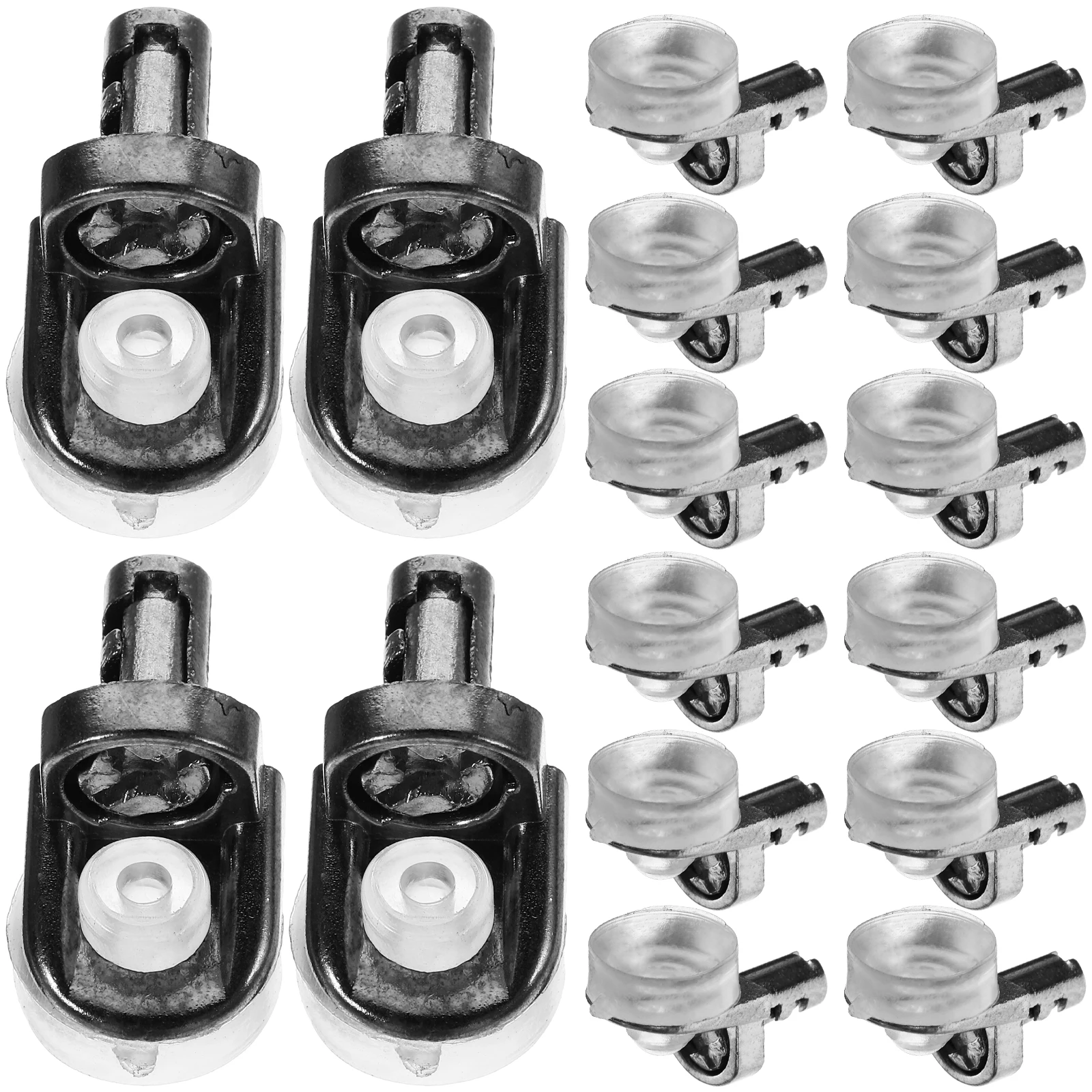 

40pcs Zinc Alloy Glass Shelf Brackets Heavy Duty Suction Cups Adjustable Cabinet Supports Storage Closet ganization Hardware