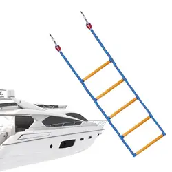 Boat Rope Ladder Strength Boat Ladder Extension With 5 Steps Climbing Rope With 2 Hooks Rope Ladder For Inflatable Boat Kayaks