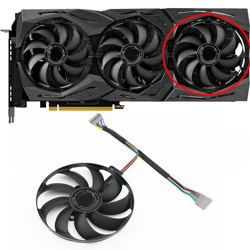 85 мм T129215SU для вентиляторов ASUS RTX2070 ROG STRIX-Geforce RTX 2060 Super 2080 Ti или RX 5600 XT RX 5700XT