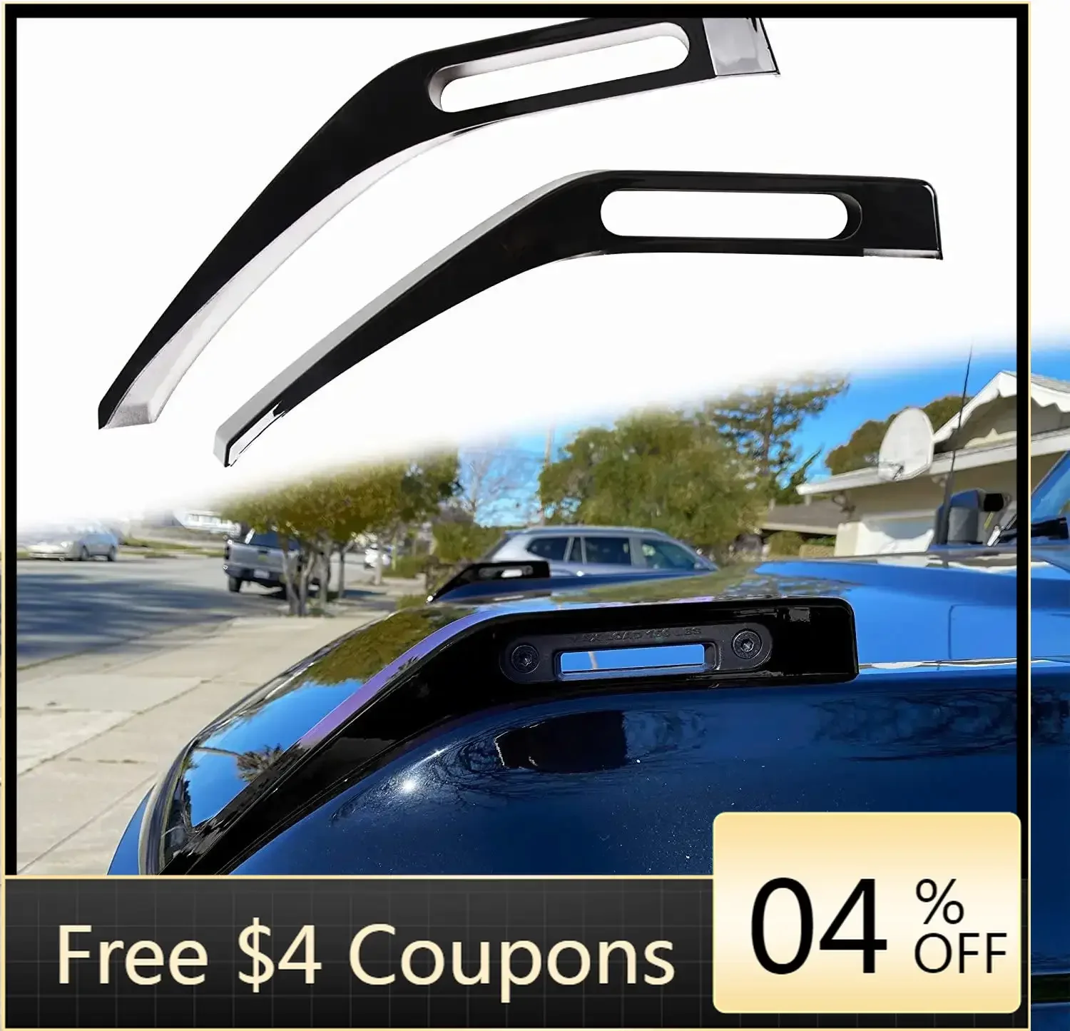 

One Gobison Auto Accessories ABS Hood Hook Trim Cover Hood Pull Hook For Ford For Bronco 2020+ Hood Hook