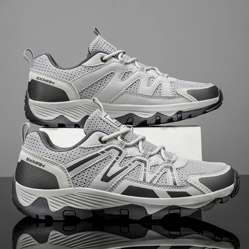 

Mens Sneakers Low-top Outdoor Hiking Shoes Breathable Mesh Sneakers Casual Sports Shoes for Men Trail Running Shoes Trainers Man