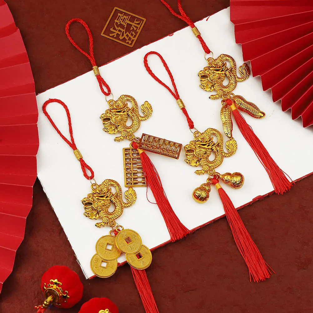 

6pcs Spring Festival Pendant Chinese New Year Decorations Hanging Ornament For Home Wall Door Car Tree Bonsai Festival Supplies