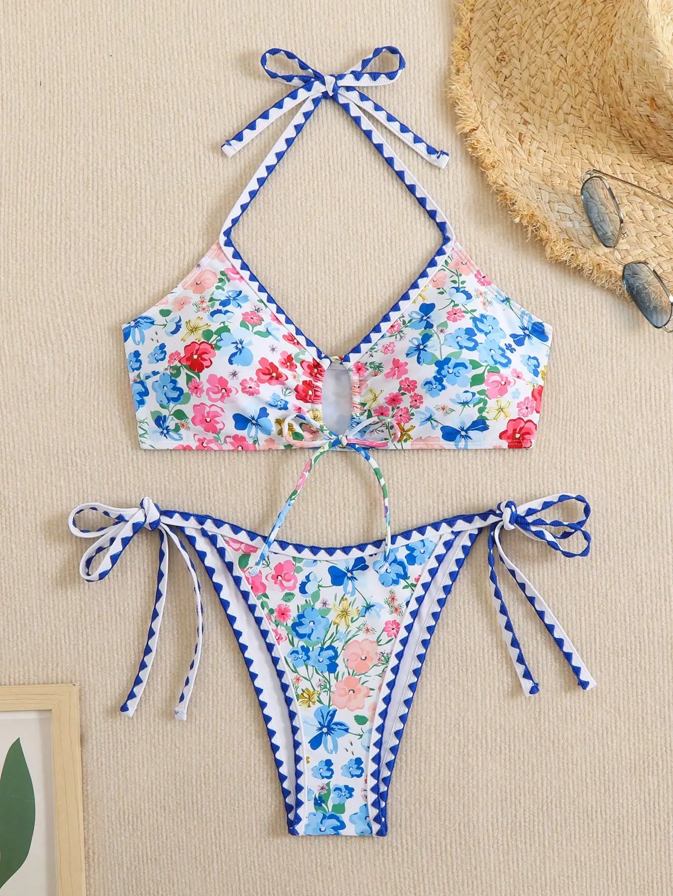 

925, жаркое лето, весна, модный комплект бикини с цветочным узором для пляжной вечеринки, стиля бохо, отпуска, Дня матери