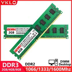 VKLO DDR2 DDR3 2 GB 4 GB 8 GB DIMM-geheugen Ram PC2 1.8 V 667 800 Mhz PC3 1.5 V 8500 10600 12800 240Pin Desktop Niet-ECC Geheugen Ram