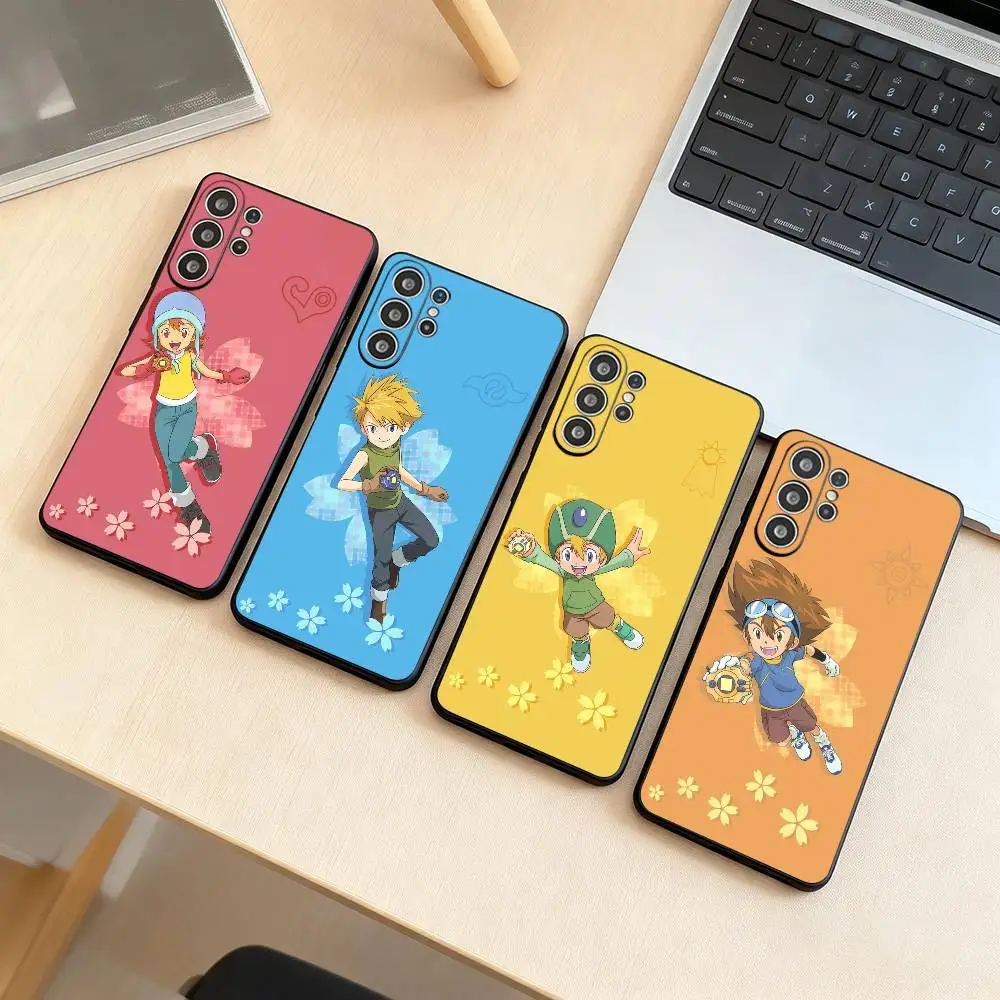 D-Digimon Digital Monsters  Phone Case Black Silicone Soft For Samsung S25,S24,S21,S22,S23,S30,Ultra,S20,Plus,Fe,Lite Gift
