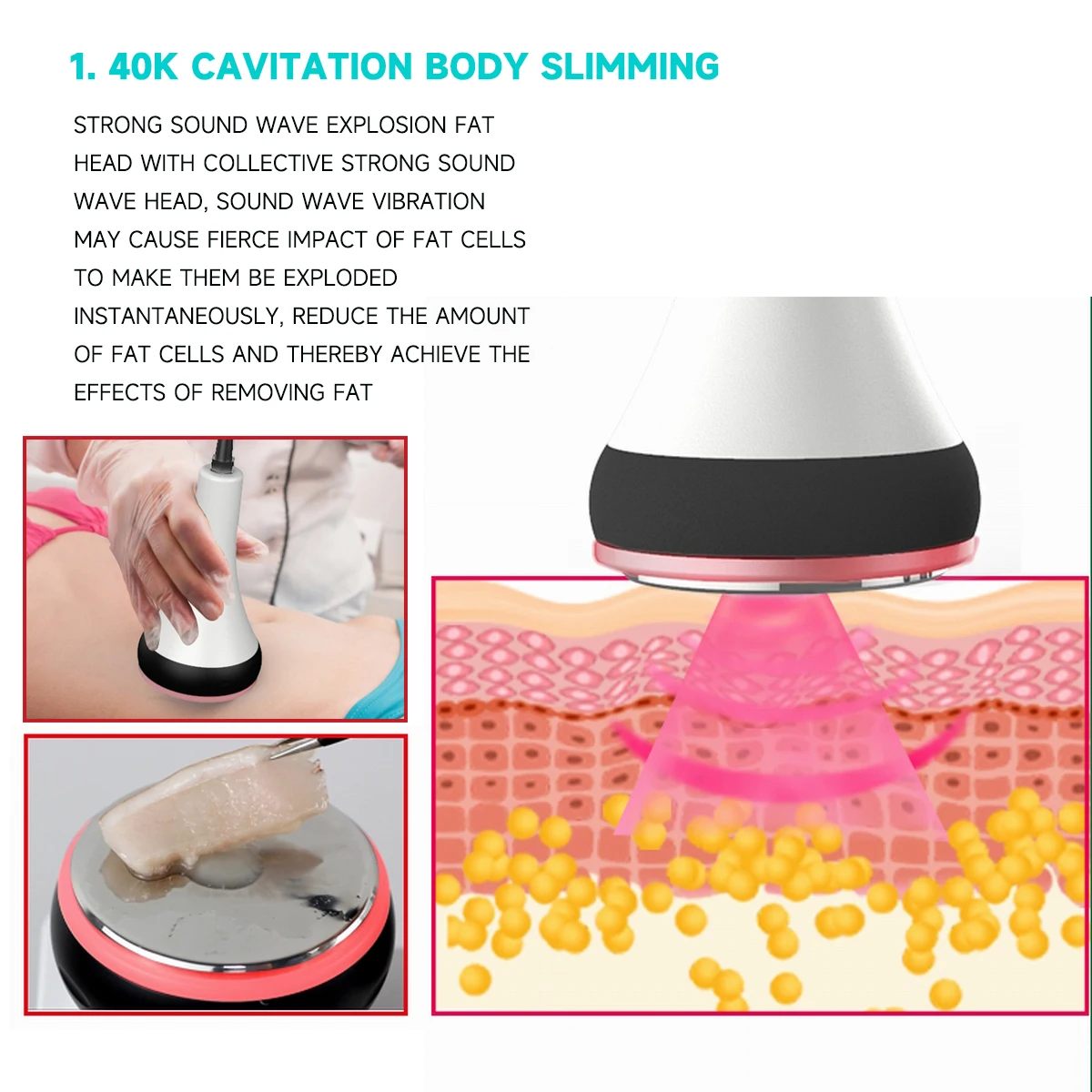 40K Lipo Cavitation Radio Frequency Ultrasonic Body Slimming Sculpting Machine RF Skin Tightening Lifting Facial Beauty Device