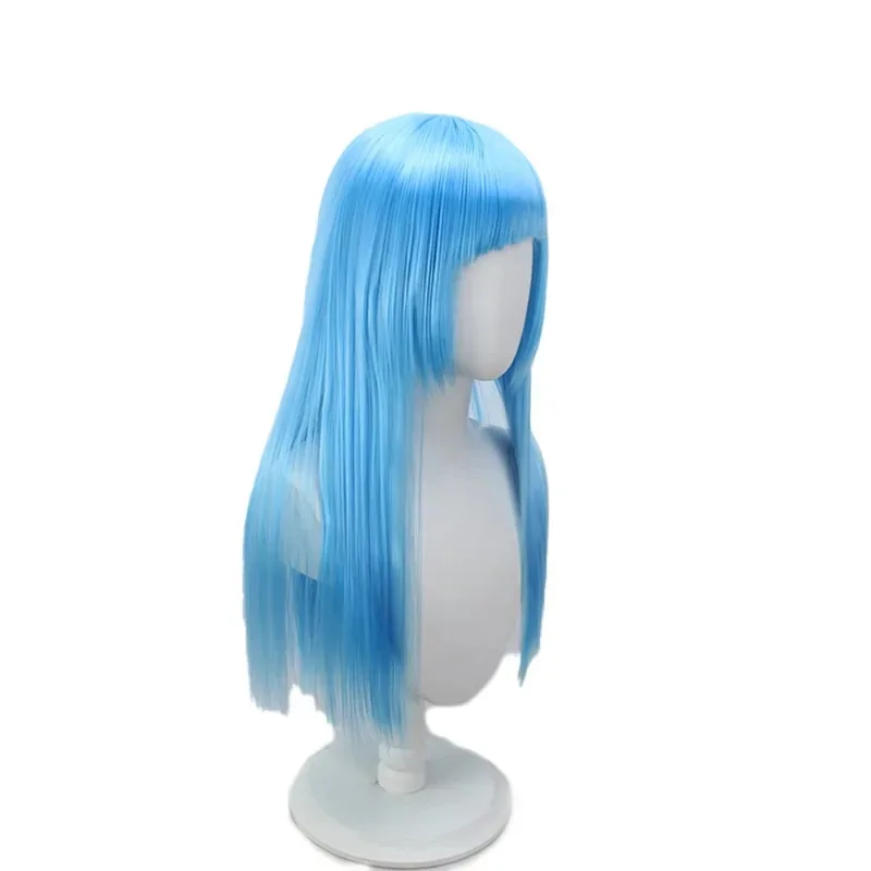 Jujutsu Kaisen 미와 카스미 가발 블루 롱 스트레이트 코스프레 헤어 jk;6