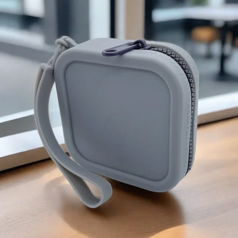 2025 Vintageซิลิโคนกระเป๋าสตางค์กันน้ําเหรียญซิปหูฟังกระเป๋าเดินทางกระเป๋านักเรียน