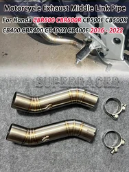 Motorcycle Exhaust Escape Mid Link Pipe Replacement Parts for Honda CBR500R CB500F CB500X CBR400 CB400X CB400F  2016 - 2022