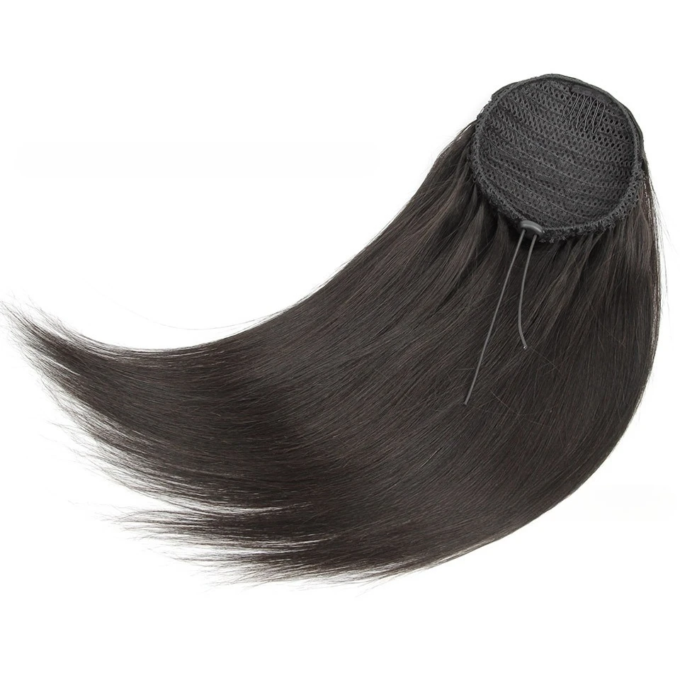 

10-26 Inch Straight Ponytail Human Hair Ponytail Extension For Women Drawstring Ponytail Brazilian Virgin Hair