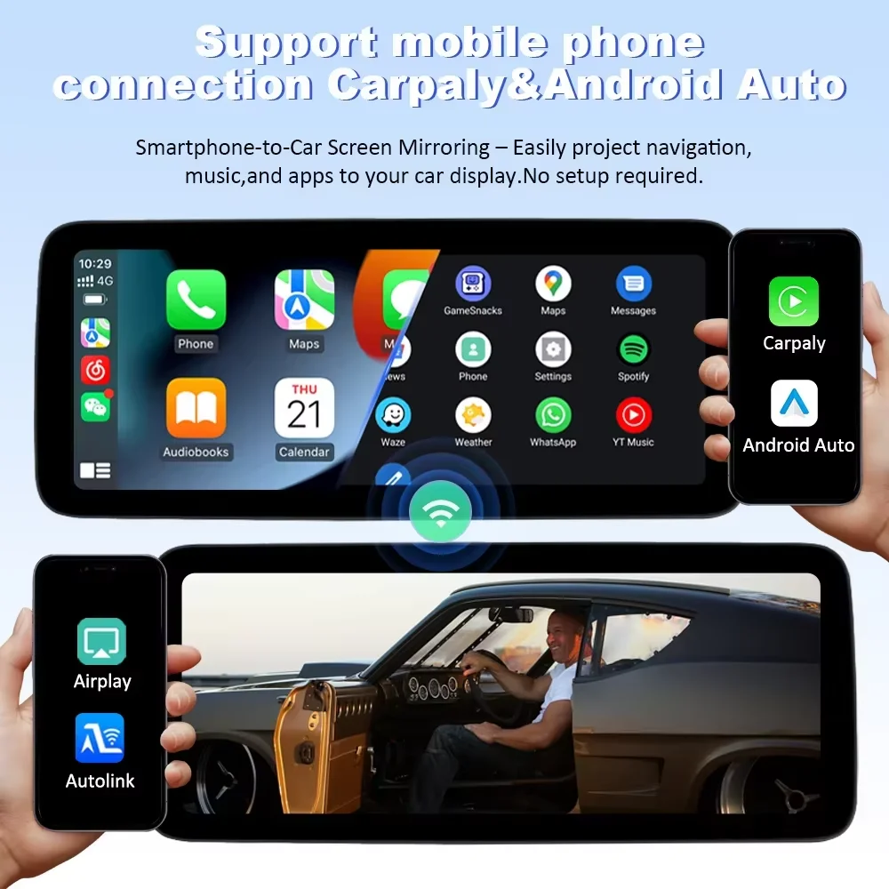 Reproductor Multimedia Inalámbrico CarPlay Android Auto para BMW Serie 1 2 3 4 F20 F21 F22 F30 F31 F32 F33 F34 NBT 2011 2012 2013 2014 2015 2016 con BT Mirror Link YouTube GPS Navegación 3