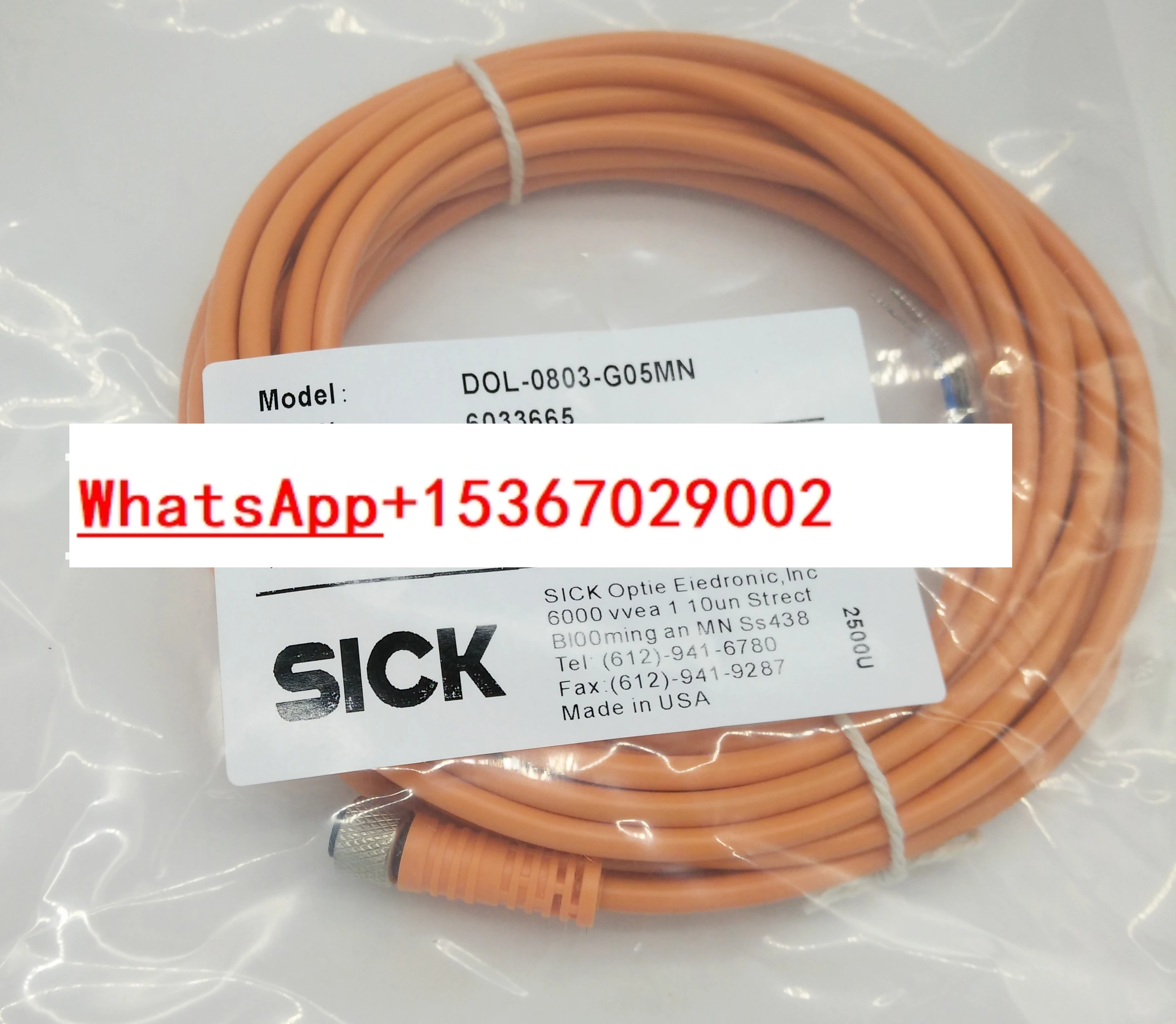 

2PCS Sensor DOL-0803-G02M DOL-0803-G05M DOL-0803-G10M connection wire