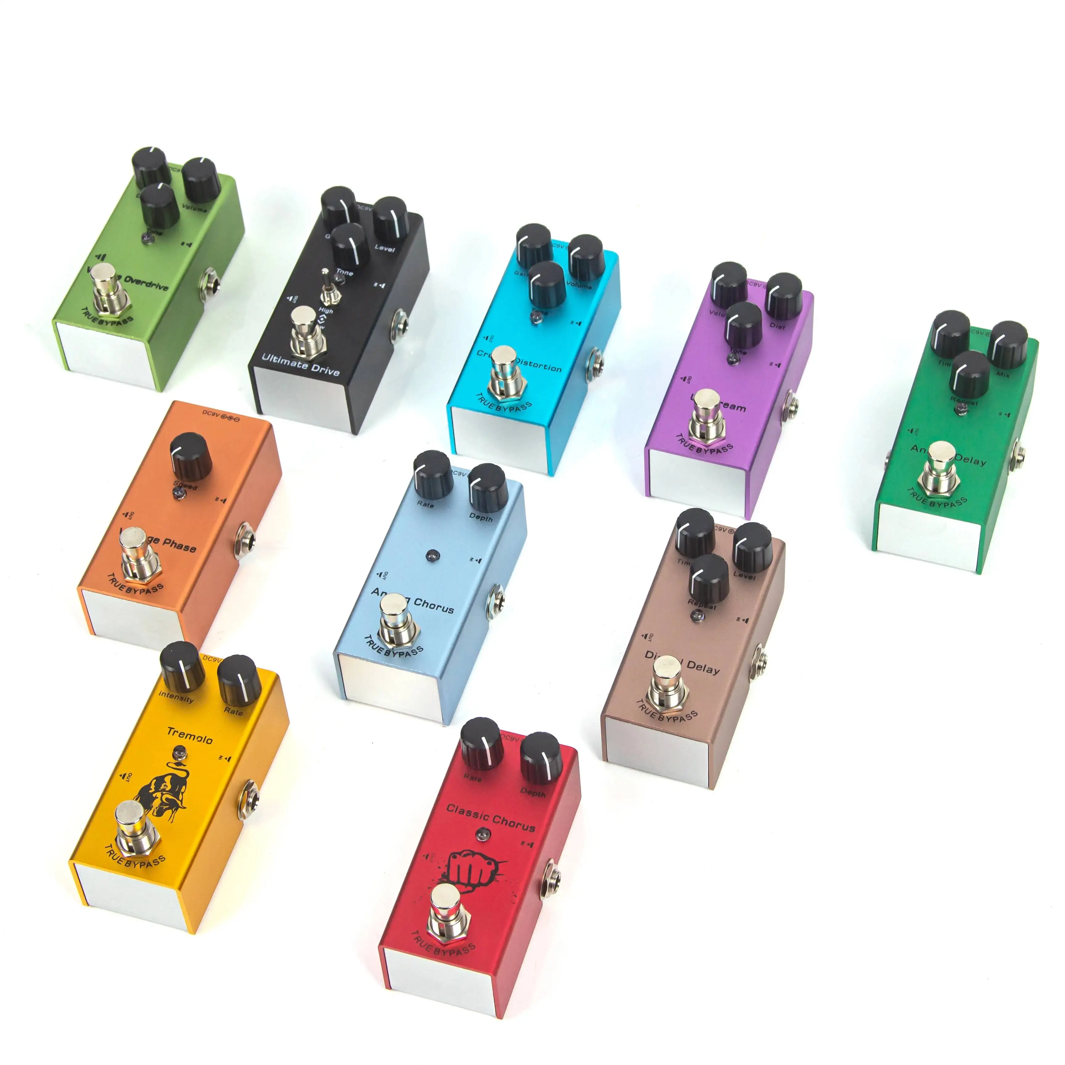 

STLF New Arrival Vintage Overload Compression Distortion Digital Delay Mini OEM Electric Guitar Pedal Retail Guitar Effects Peda