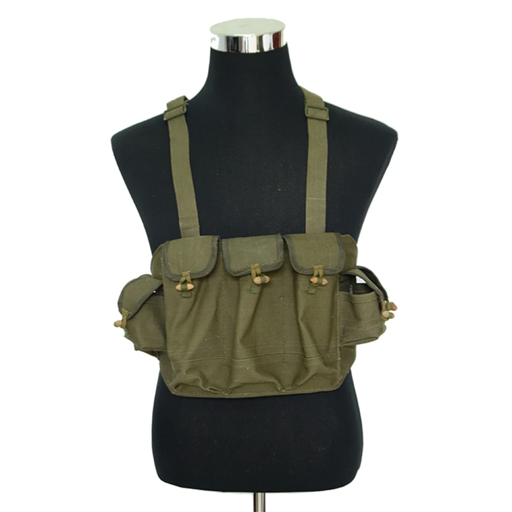 Army Fan Tactical Vest Canvas Ammunition Bag Type 56 Submachine Gun Army Green CS Field Equipment