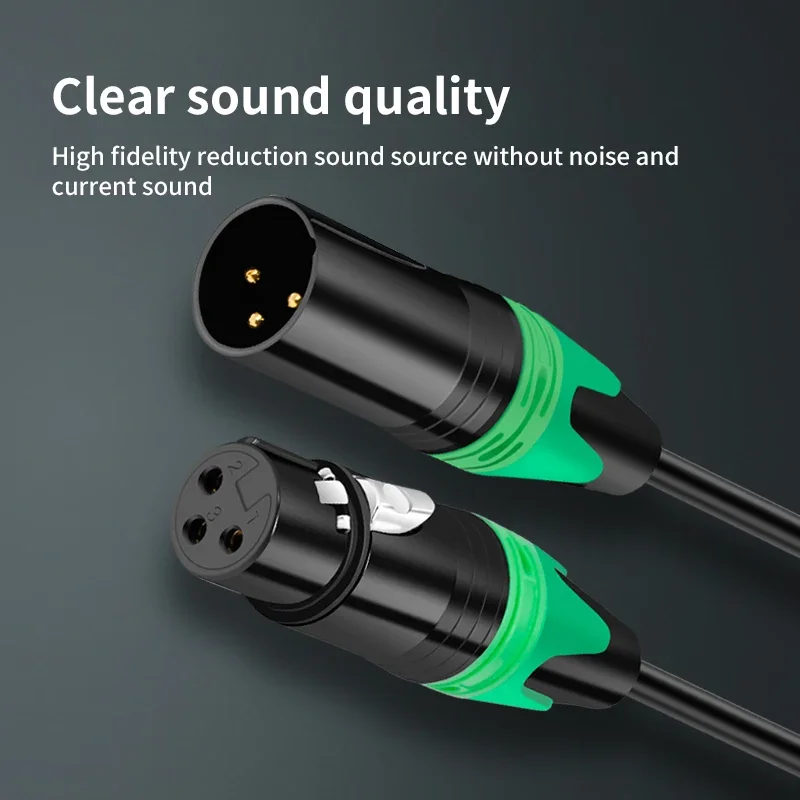 CABOS XLR Cable 3 Pin Male to Female Karaoke Microphone Sound Cannon Cable Speaker For Audio Mixer Amplifiers HiFi