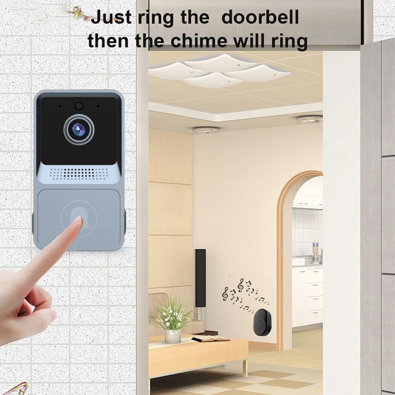 Outdoor Draadloze Deurbel Wifi Video Intercom Deurbel Camera Nachtzicht Home Security Video Alarm Deurbel Monitor Camera