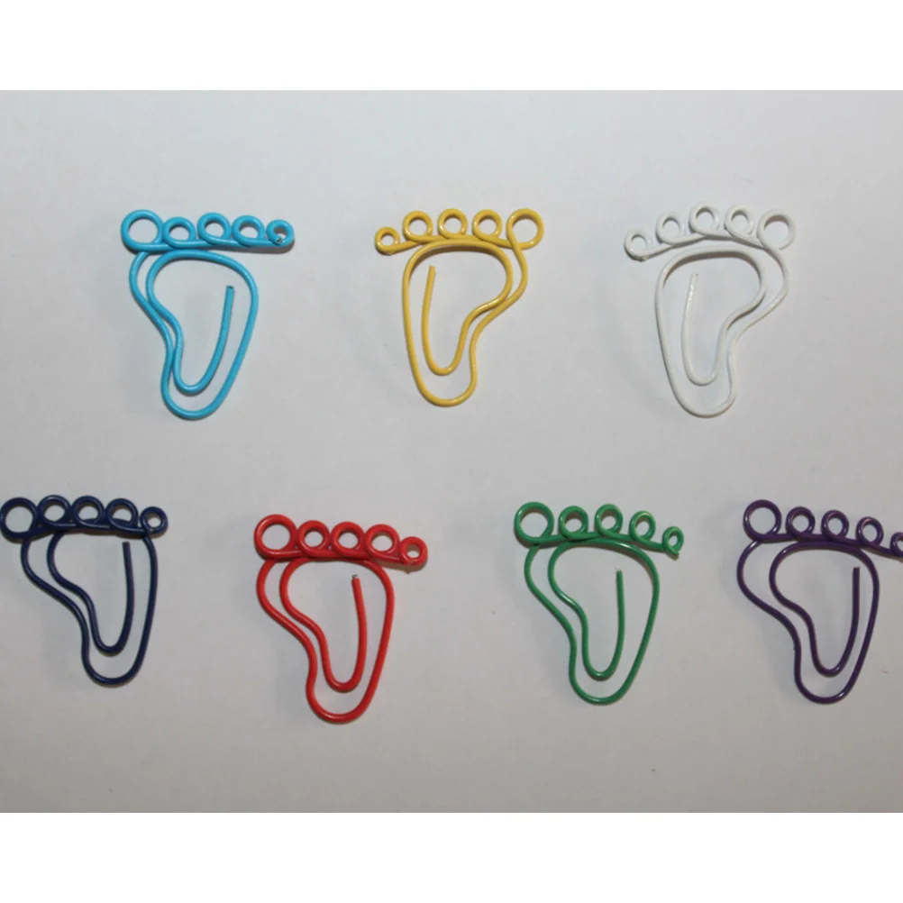 24 Pcs Photo Gifts Clip Note Clips Bookmark Party Paper Pin Student Feet Shaped