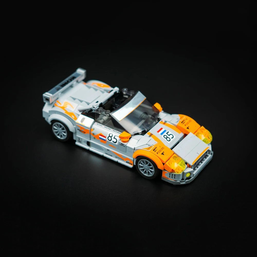 Poladeer 325-teiliger C8 Spyder GT2-R MOC DIY Auto-Rennwagen Baukasten Hobby-Montagemodell Spielzeug Bausteine Geburtstagsgeschenke für Kinder – Detail 6