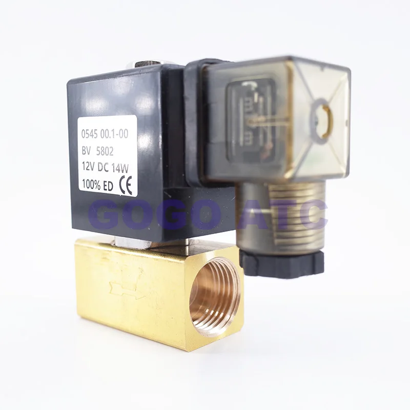 80bar High Pressure Solenoid Valve 2 Way 1/4 3/8 1/2 BSP 12V 24V DC AC220V Normal Close JT22-02 Direct Acting Brass Valve