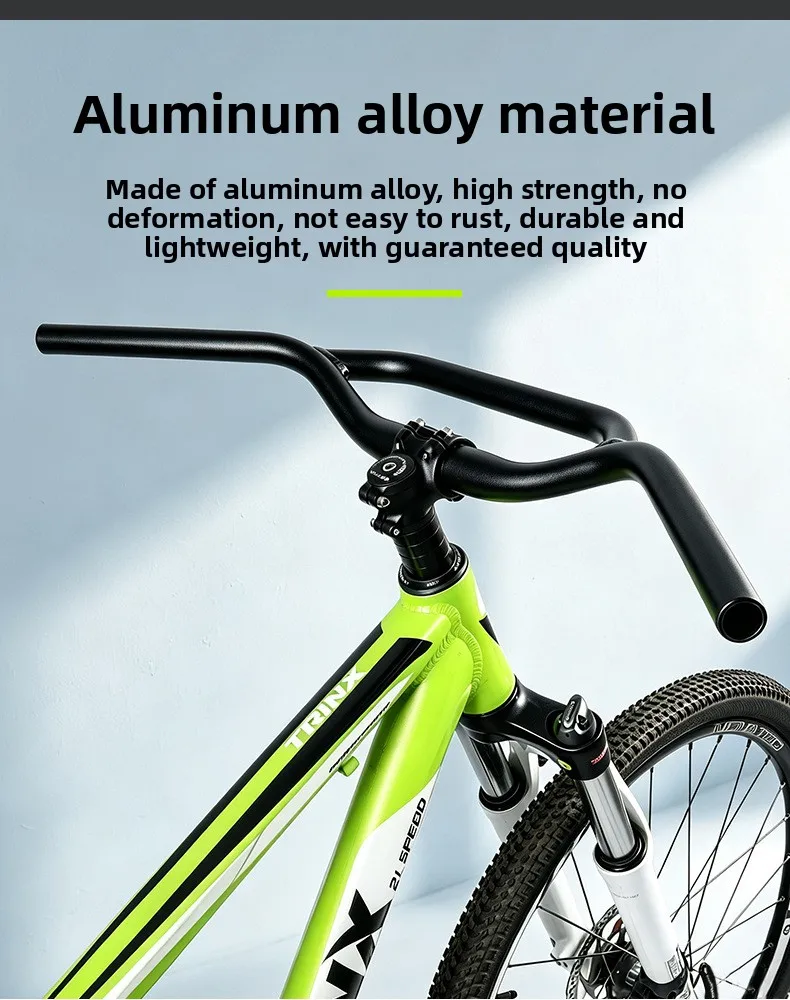 Mountainbike M-Lenker 31,8 mm Aluminiumlegierung Schwalbenlenker 640 mm geschweißter Verlängerungsrahmen horizontaler Lenker Zubehör Lenker – Detail 4