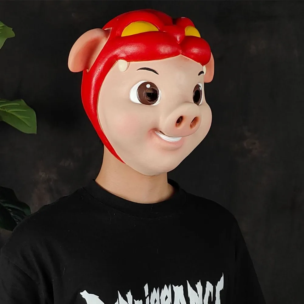 Schweinemaske Halloween Tier-Cosplay-Maske | Maskerade-Party Kostümzubehör Requisiten – Detail 7