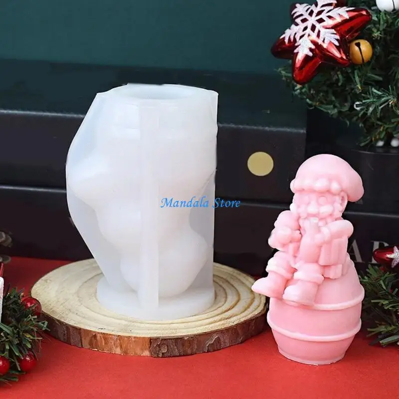 

U2JC Santa Silicone Molds Epoxy Resin Silicone Molds for Candle Soap