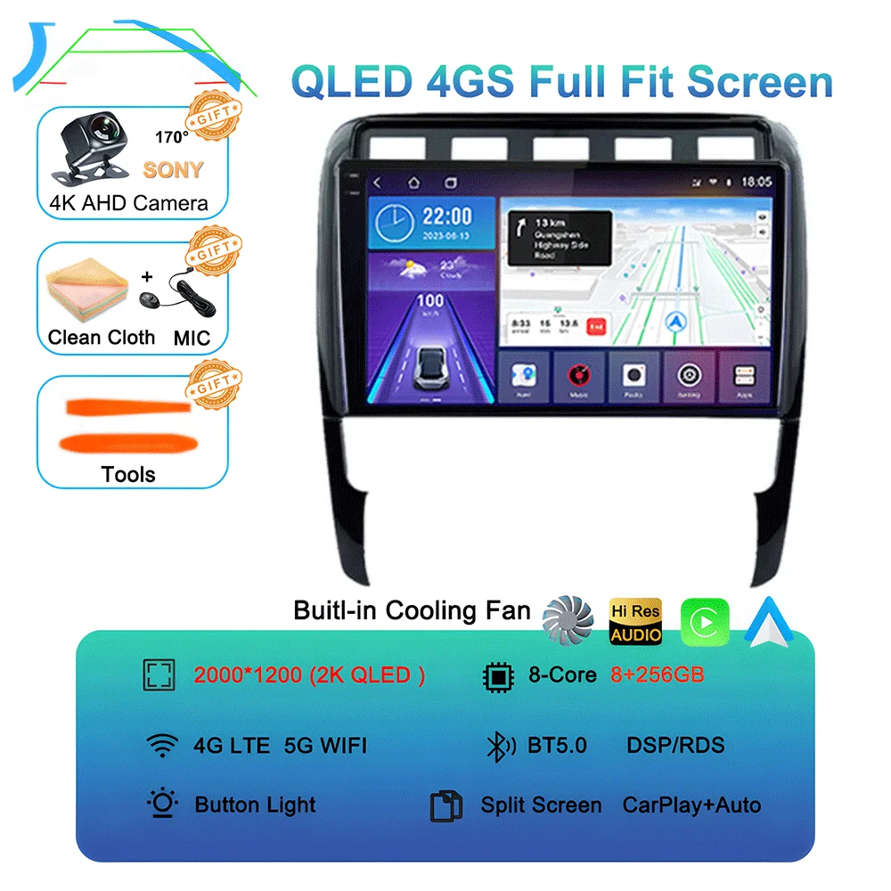 NHOPEEW Autoradio Android 2G 64G pour Porsche Cayenne 2002-2010 NHOPEEW Autoradio Android 2G 64G pour Porsche Cayenne 2002-2010