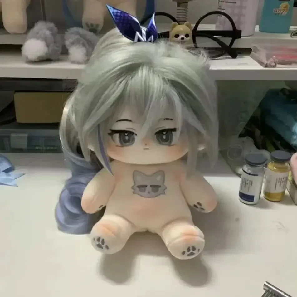 Juego de Anime Honkai: Star Rail, bonito lobo plateado, Cosplay, muñeco de peluche suave, vestido de cuerpo, almohada de peluche, juguetes, figura de regalo de 20cm