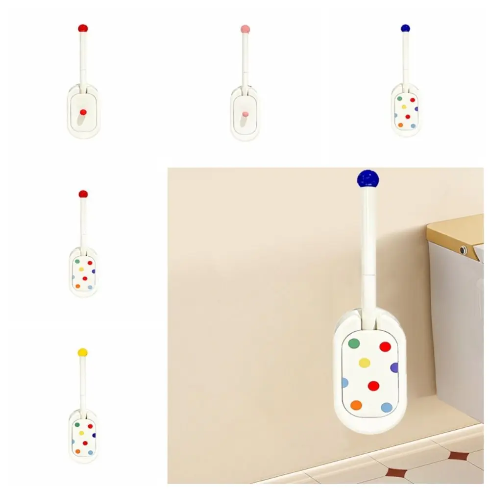

Wall-mounted Toilet Cleaning Brush Plastic Silicone Brush Head Hanging Toilet Brush Cartoon Fashion Toilet Brush Holder Bathroom