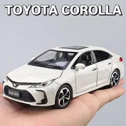 1:32 Toyota Corolla Miniature Car Model Toy Corolla Alloy Diecast Vehicle Sound Light Rubber Tire Models Christmas Gift for Boy