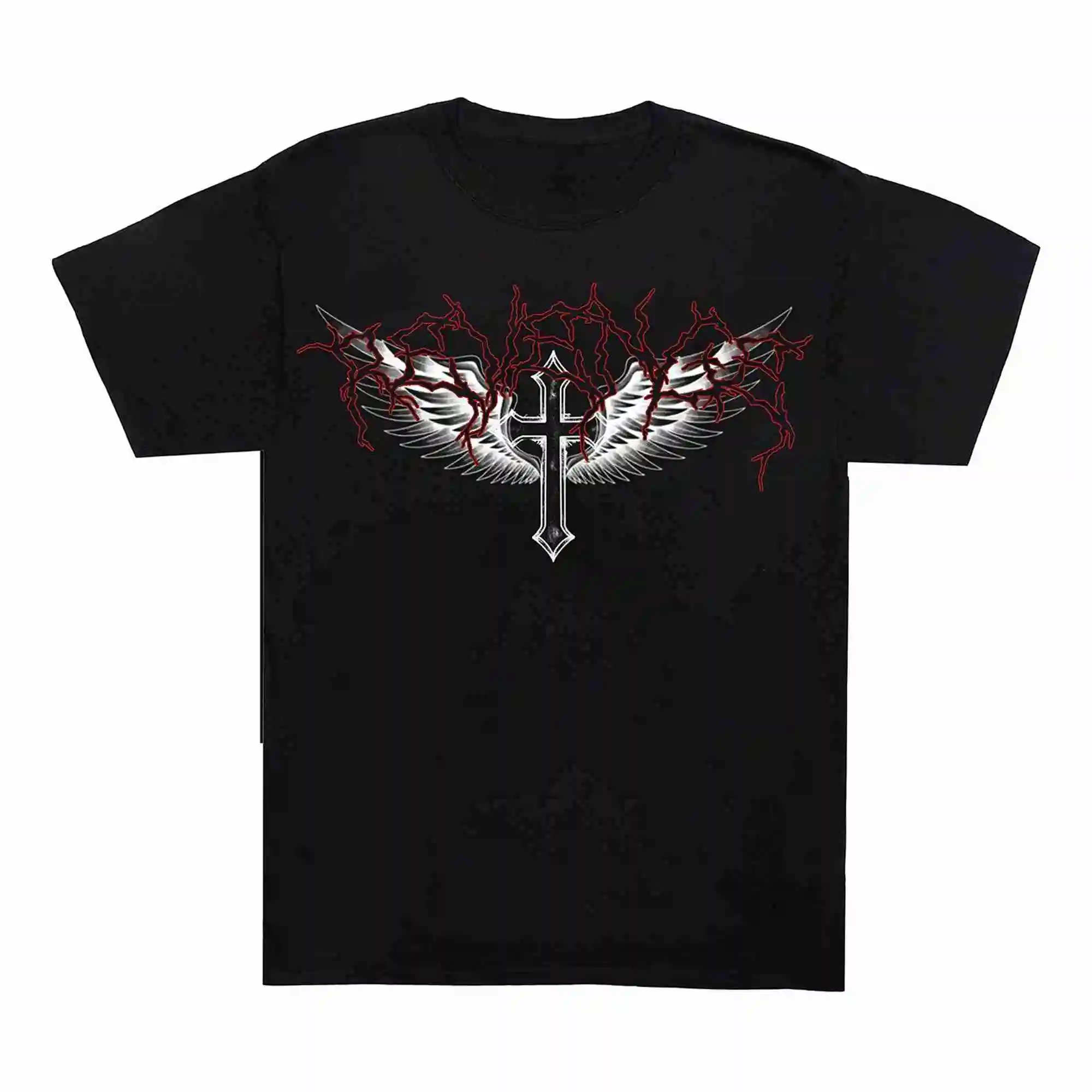 Revenge Red Arc Outline  Vintage Graphic Tee 100% Cotton Round Neck Casual Regular Fit Unisex T-shirt  Summer Top