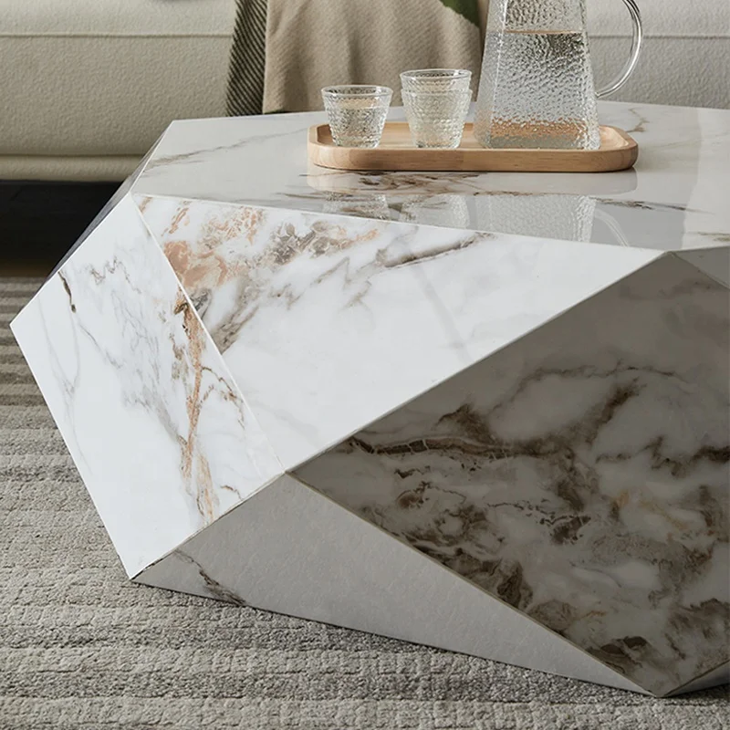 Hot Sale Marble Coffee Table Popular Good Quality Living Room Furniture Geometry Italian Design Center Table