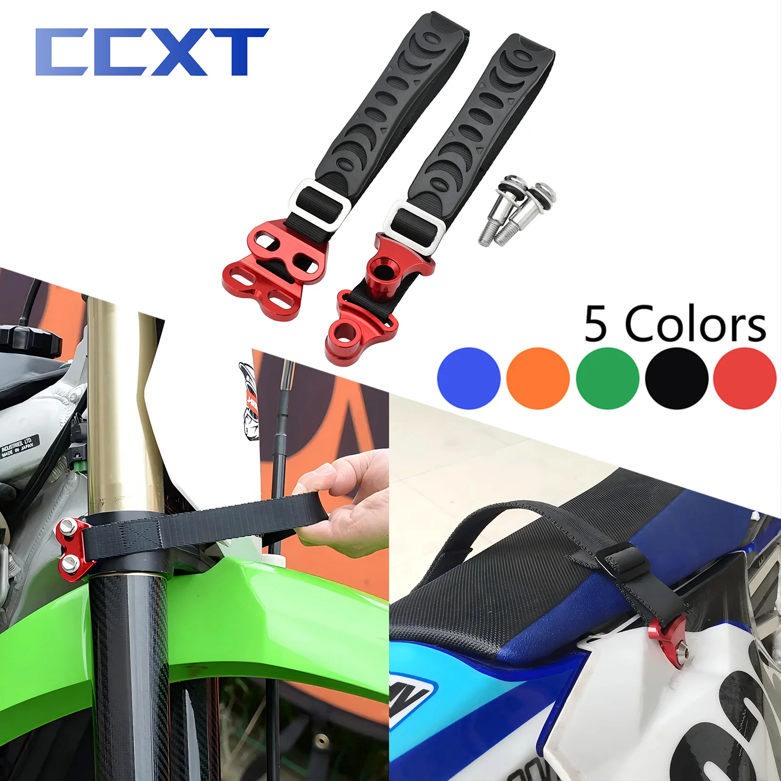 Motocross Universial CNC Aluminum Rescue Traction Strap Pull Sling Belt For Motorcycle Kawasaki Honda KTM Yamaha Dirt Bike Etc