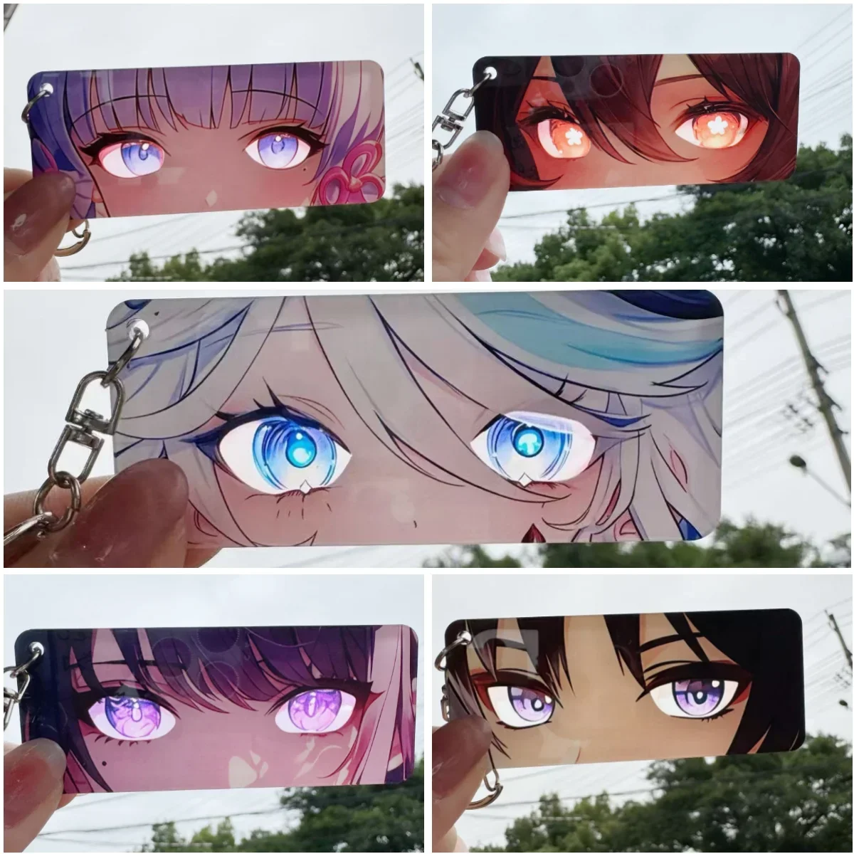 New 9 Styles Bookmark Acrylic Cards Furina Focalors Wanderer Raiden Shogun Balladeer Card High-value Eye Reflective Collection