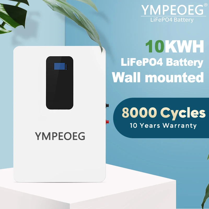 48V50Ah/100Ah/200Ah 100% Full Capacity Brand New Grade A LiFePO4 Powerwall 10KWh 8000 Cycles Built-in BMS Solar Energy Storage