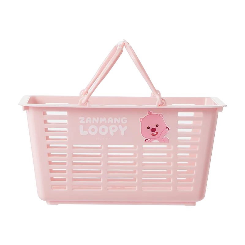 Miniso Kawaii Loopy Little Beaver Hand Basket Mini Desktop Storage Basket Decoration Cute Girl Toys Birthday Gift For Girlfriend