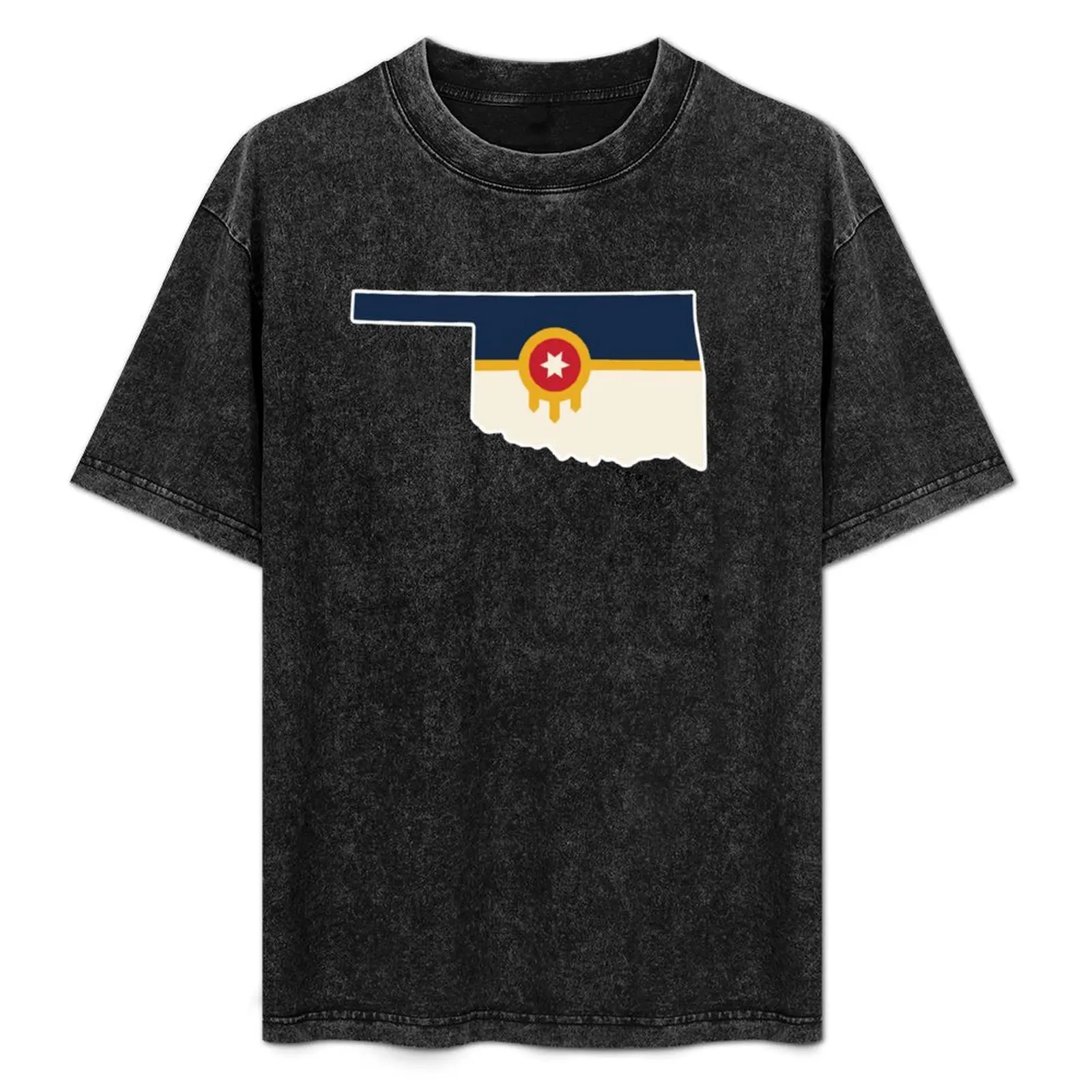 Tulsa Flag State T-Shirt Streetwear Print Tee Shirt