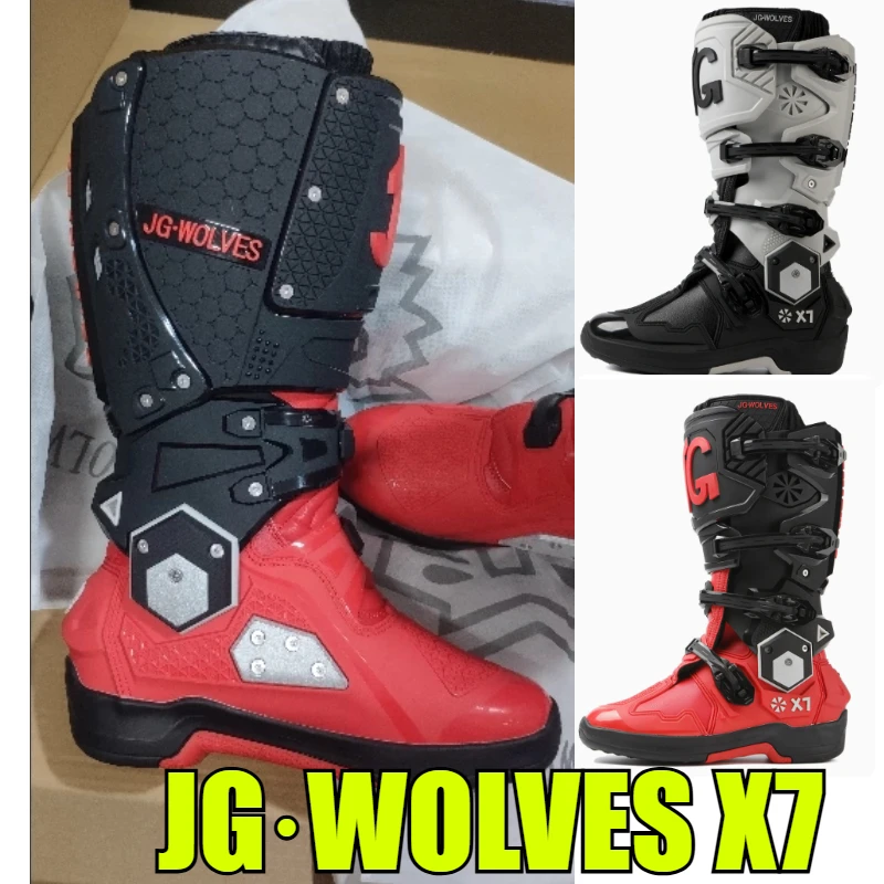 Men Professional Motocross Mid-Calf Long High Ankle Off-Road Racing Boots Moto Rider Protective Men Women Motorcycle Boots