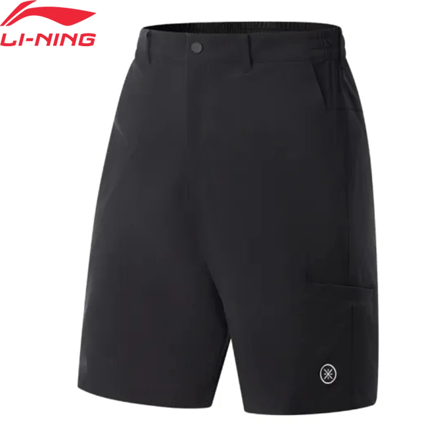 Li-Ning Men's Wade Shorts AT DRY FREEZE 86%Polyamide 14%Elastane AT._UV-50+ Breathable LiNing Casual Athletic Pants AKSV561