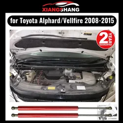 Front Hood Bonnet Gas Struts Lift Support For Toyota Alphard Vellfire 20 series Car Accessories Shock Damper Carbon Fiber Black