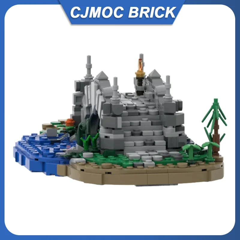 MOC Brug Bouwstenen Model Middeleeuwse Stenen Brug Architectuur Street View Bricks Montage Speelgoed Kinderen DIY Verjaardagscadeautjes