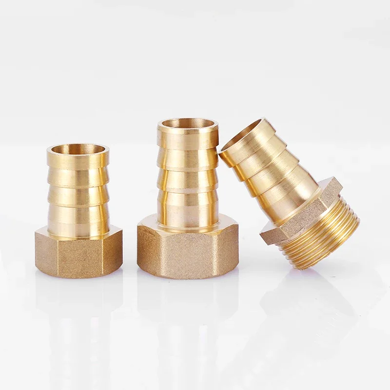 1Pcs Brass Pipe Fitting 16/19/25/32/38/50mm Hose Barb Tail 1