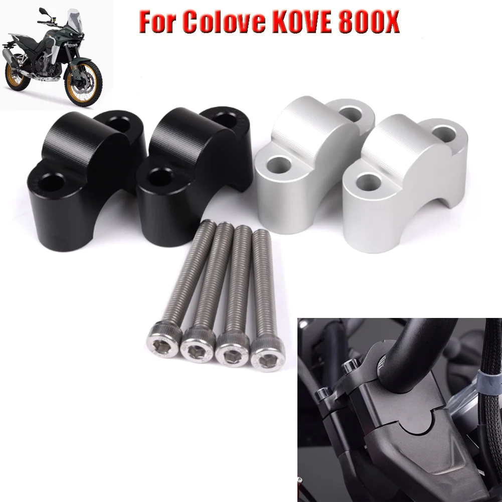 

For Colove KOVE 800X 800 X Motorcycle Handlebar Riser Clamp Mount Handle Bar Heighting Extend Adapter