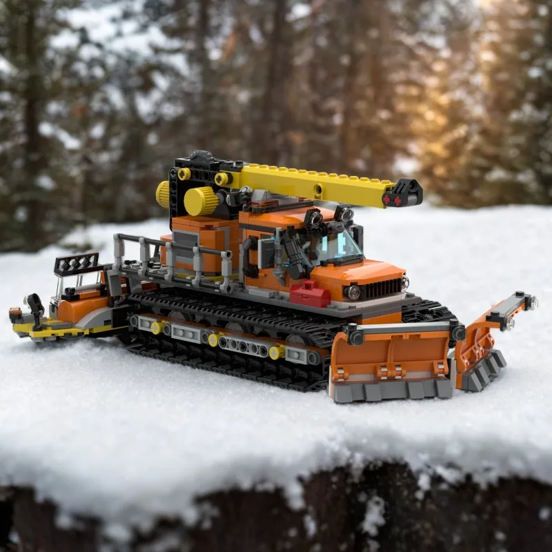 716pcs MOC Commander Arctic Utility Truck City Arctic Model Building Blocks Christmas Gift Construction Toy 3D Assemble Craft